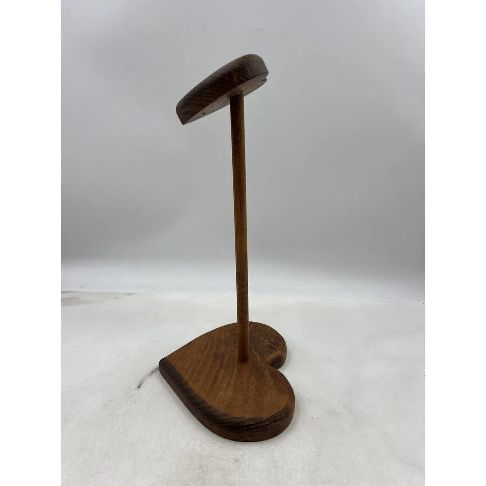 Handmade Wooden Heart Jewelry Display Stand Holder Rustic Decor 12 Inch Tall
